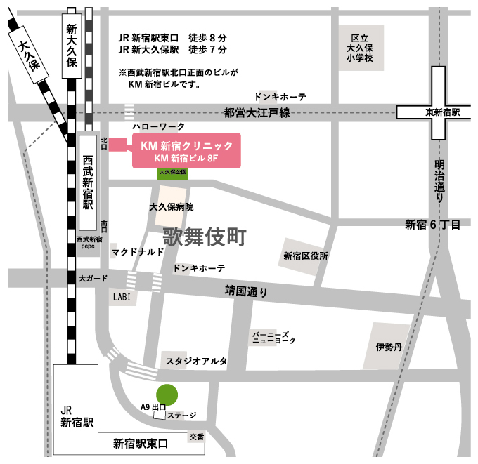 新宿院地図